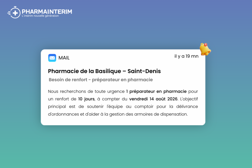 Annonce 3 renfort préparateur en pharmacie