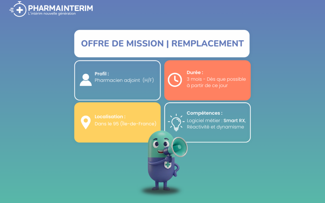 Recrutement Pharmacien adjoint (H/F) en intérim dans le Val-d&rsquo;Oise